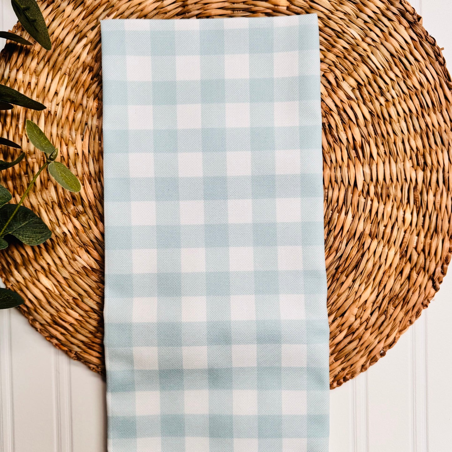 Blue Gingham Tea Towel