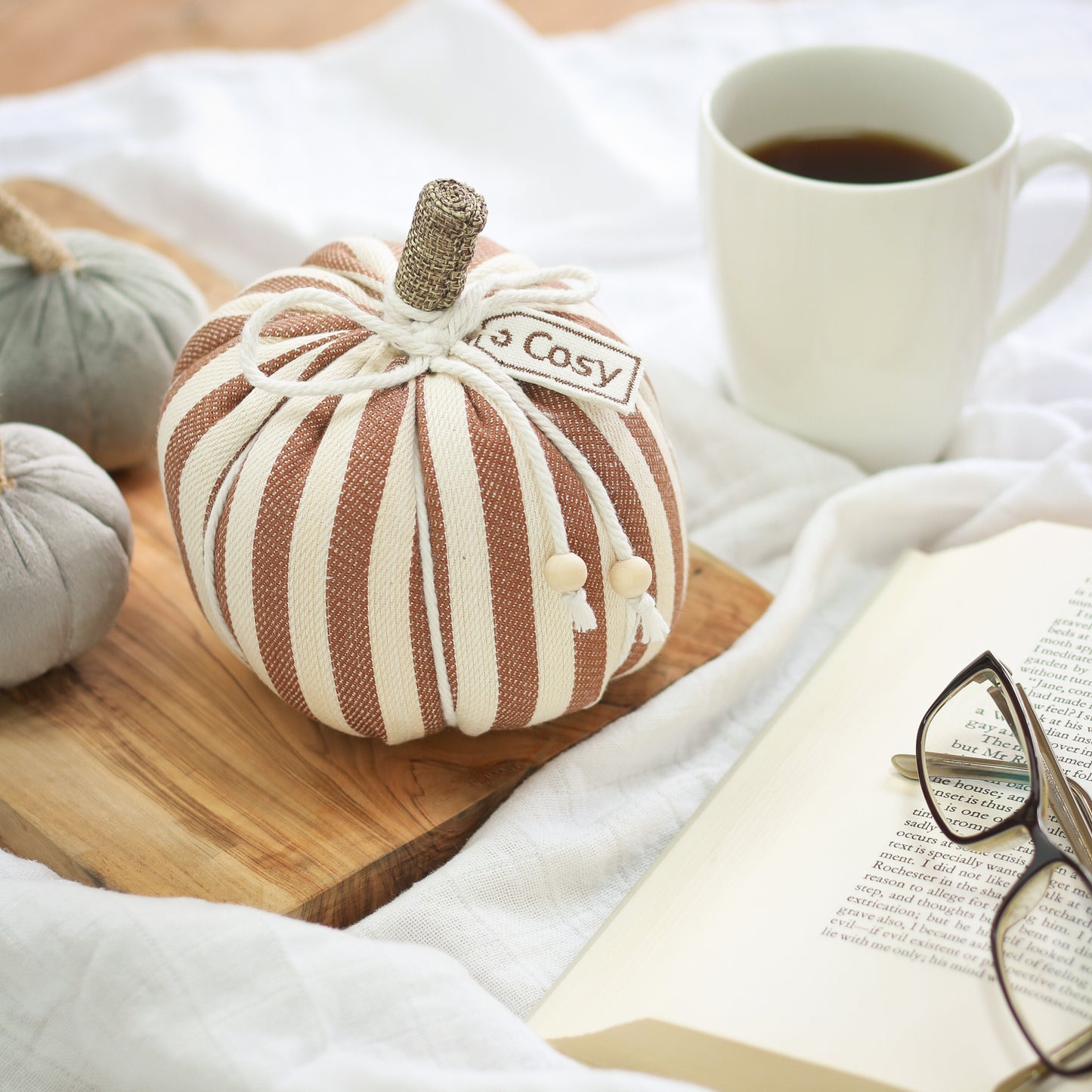 Rustic Fabric Decorative Pumpkin - Cosy