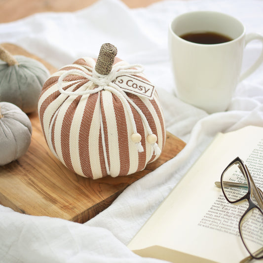 Rustic Fabric Decorative Pumpkin - Cosy
