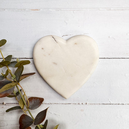 Natural Marble Heart Coaster