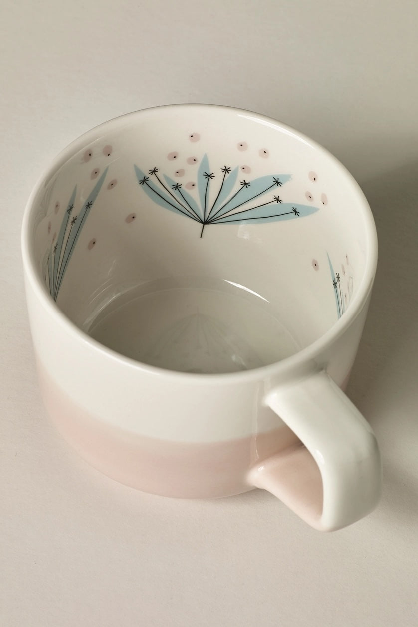 Pink Floral Wildflower Mug
