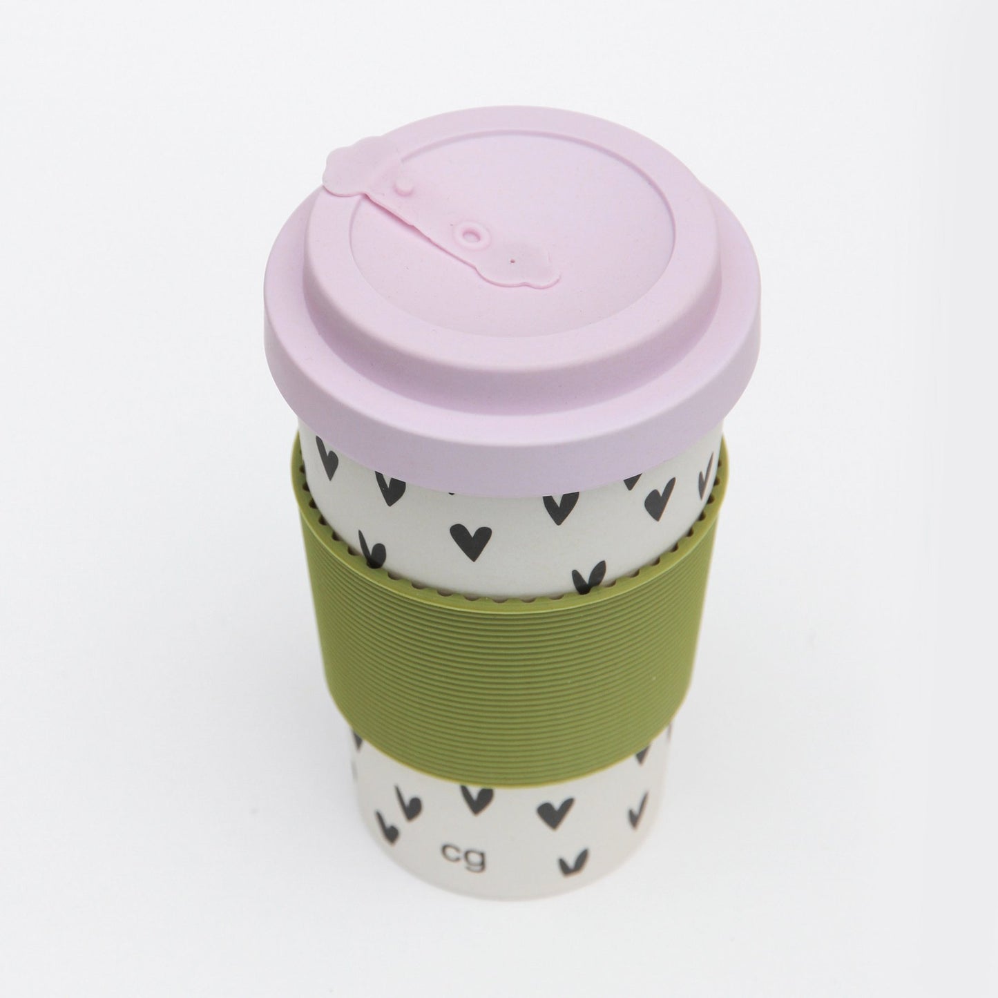 Caroline Gardner Scattered Hearts Bamboo Coffee Cup