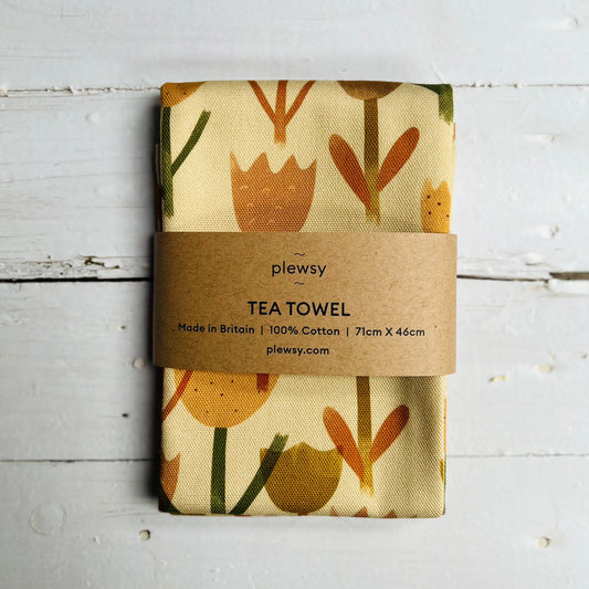 tulip tea towel plewsy