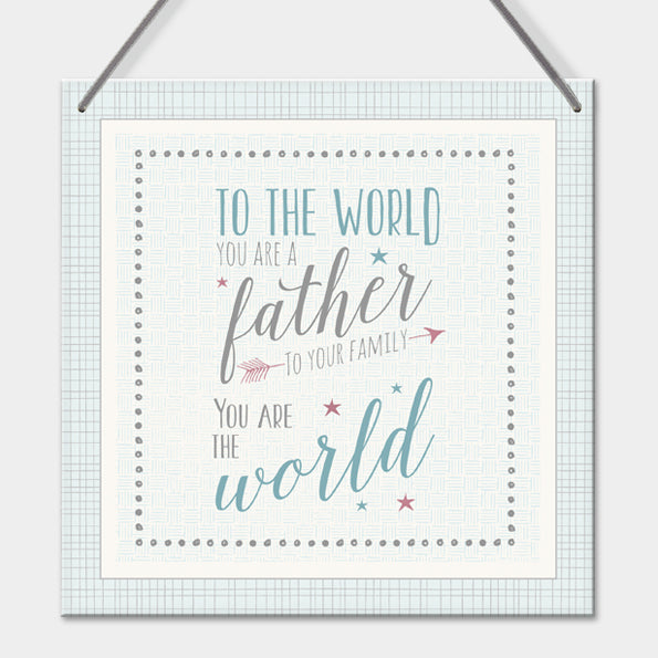 Square Wooden Sign - Father Sign
