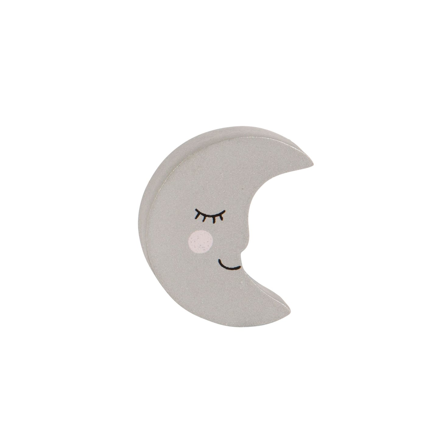 Silver and Pink Moon Drawer Knob