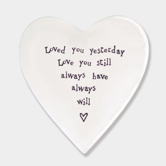 East of India 'Loved You Always' Heart Coaster