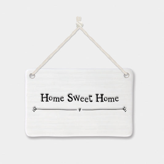 Home Sweet Home White Porcelain Sign