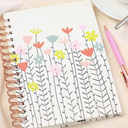 Caroline Gardner Fleur A5 Spiral Notebook