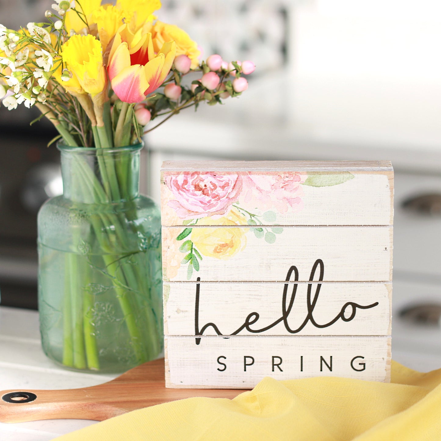 Hello Spring...Wooden Sign
