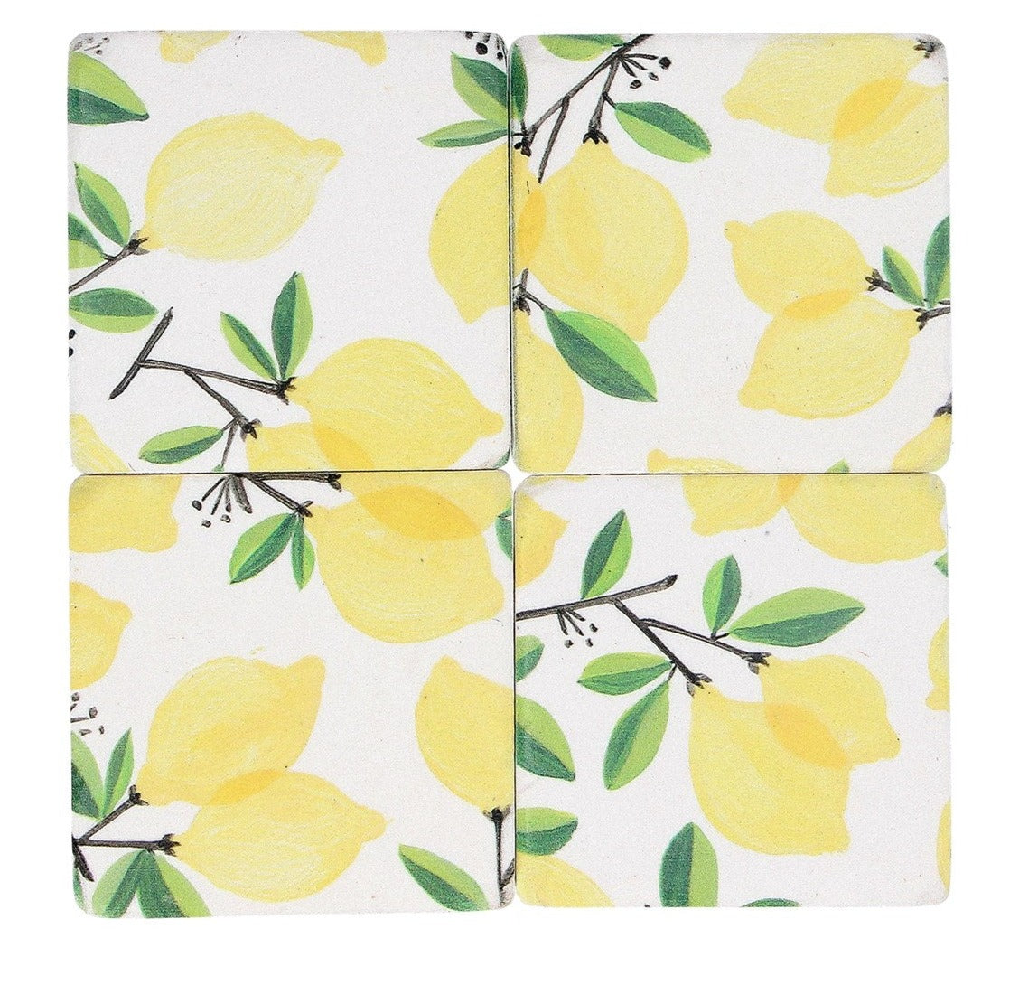 Set of 4 Lemon Drinks Coasters