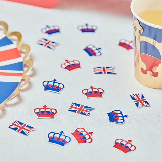 Crown and Flag Table Confetti