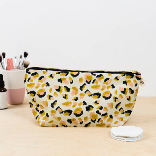 Leopard Print Large Wash Bag