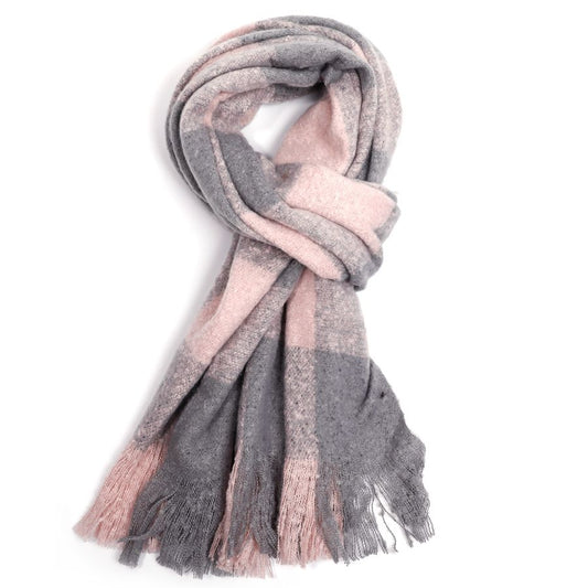 Mia Pink and Grey Scarf