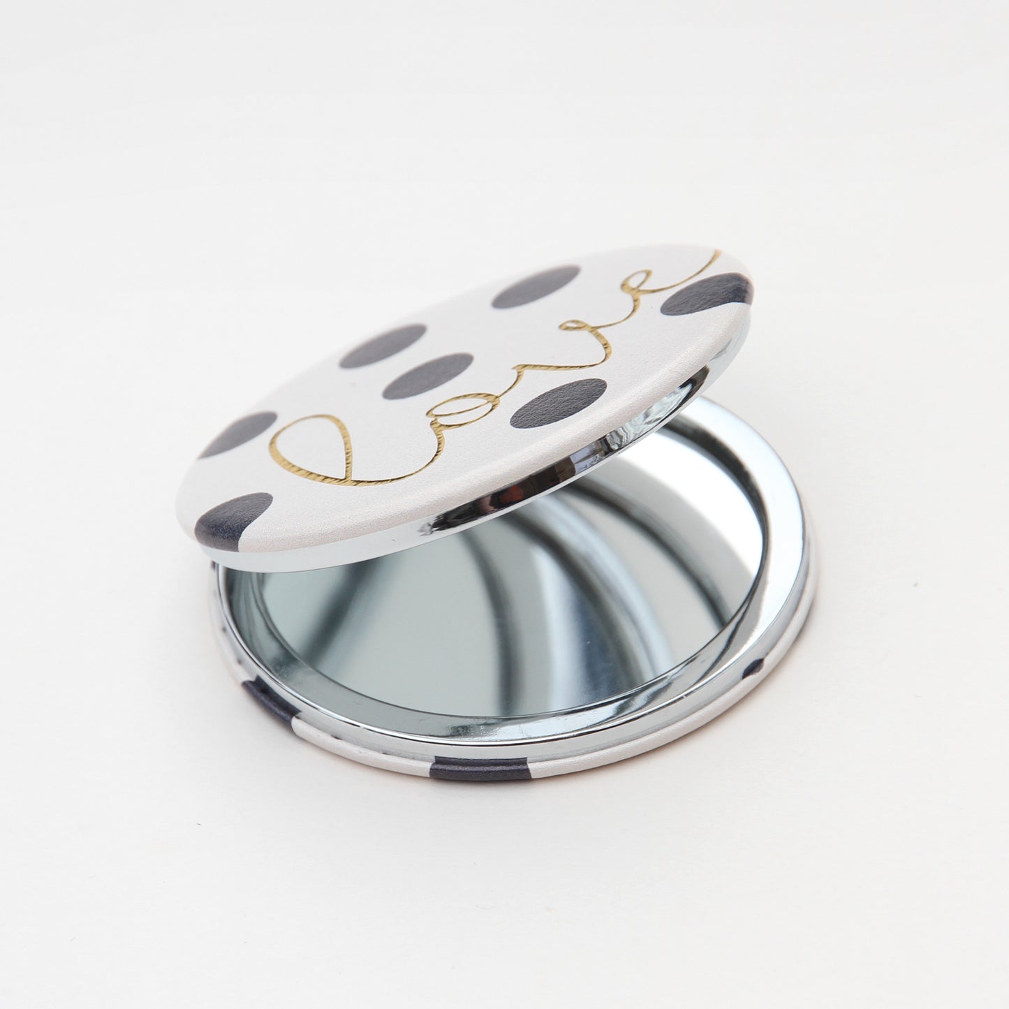 Caroline Gardner Scattered Spot Love Pocket Mirror