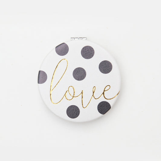 Caroline Gardner Scattered Spot Love Pocket Mirror