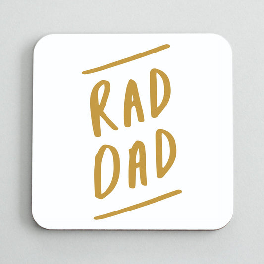 Rad Dad Square Drink Coaster
