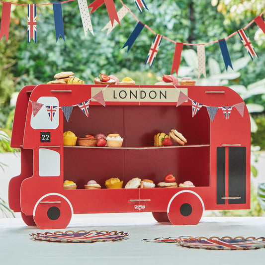 London Bus Cupcake and Sandwich Stand