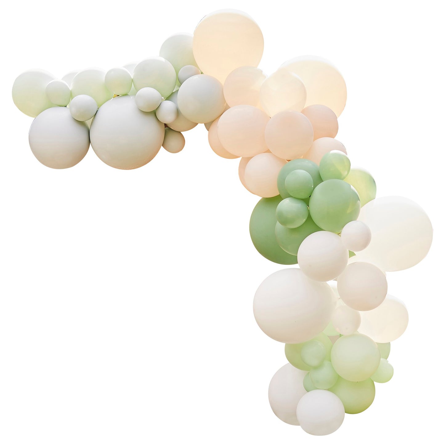 Sage Green, Nude and White Balloon Arch Kit