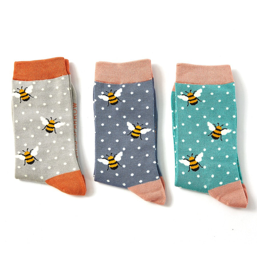 Miss Sparrow Bumble Bee Socks Box