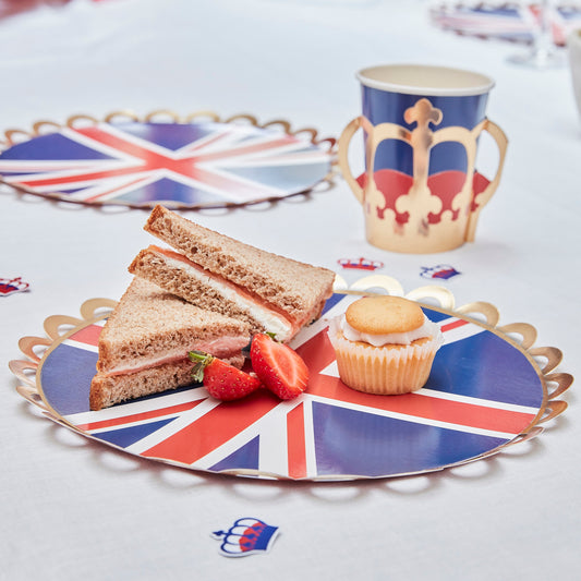 Royal Coronation Union Jack Paper Plates