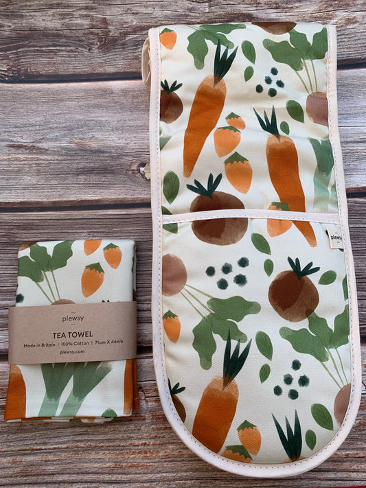 Vegetable Print Double Oven Glove