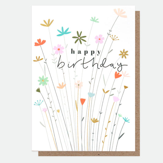 Happy Birthday Floral Card