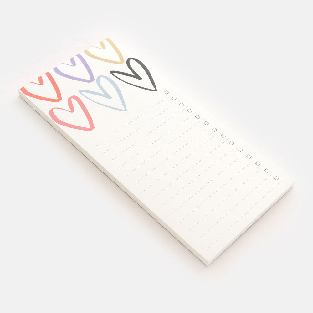 Caroline Gardner Multi Heart Outline List Pad