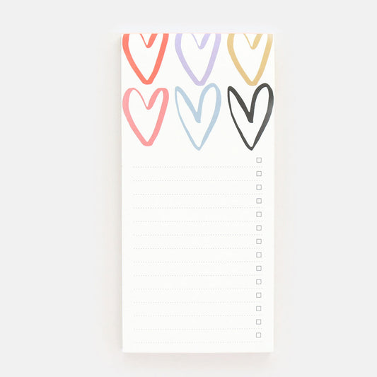 Caroline Gardner Multi Heart Outline List Pad