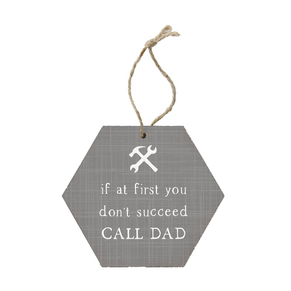 Dad Wooden Hexagonal Sign
