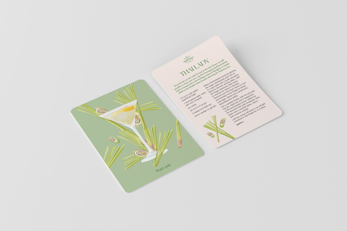 Botanical Cocktail Recipe Cards (Pack of 50)