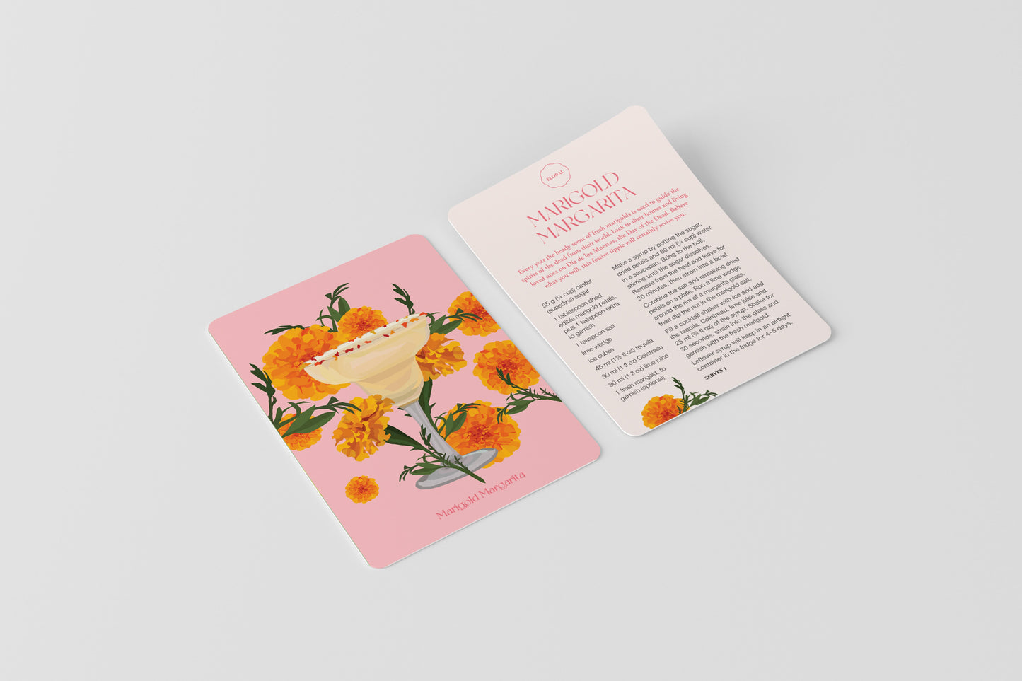 Botanical Cocktail Recipe Cards (Pack of 50)