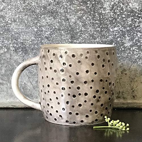 East of India Painted Dimpled Spot Mug