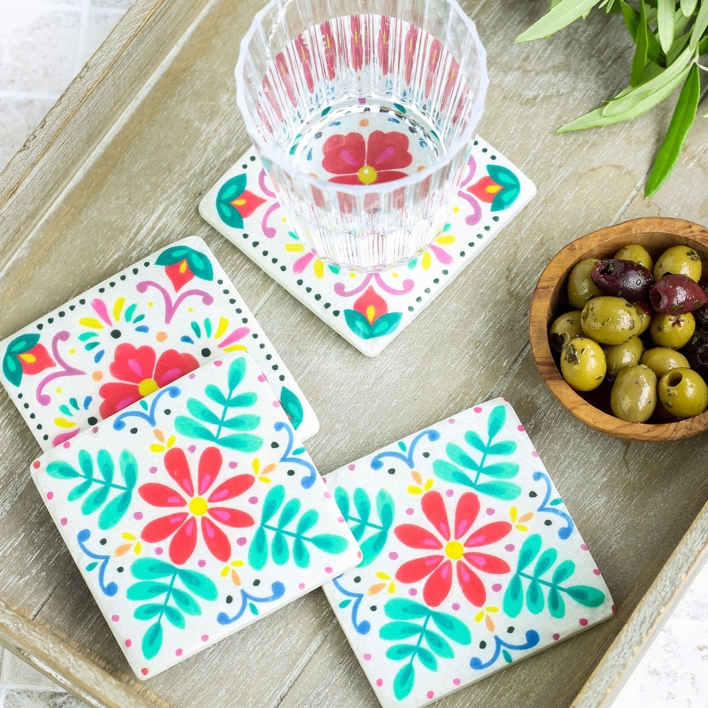 Fiesta Flower Coaster