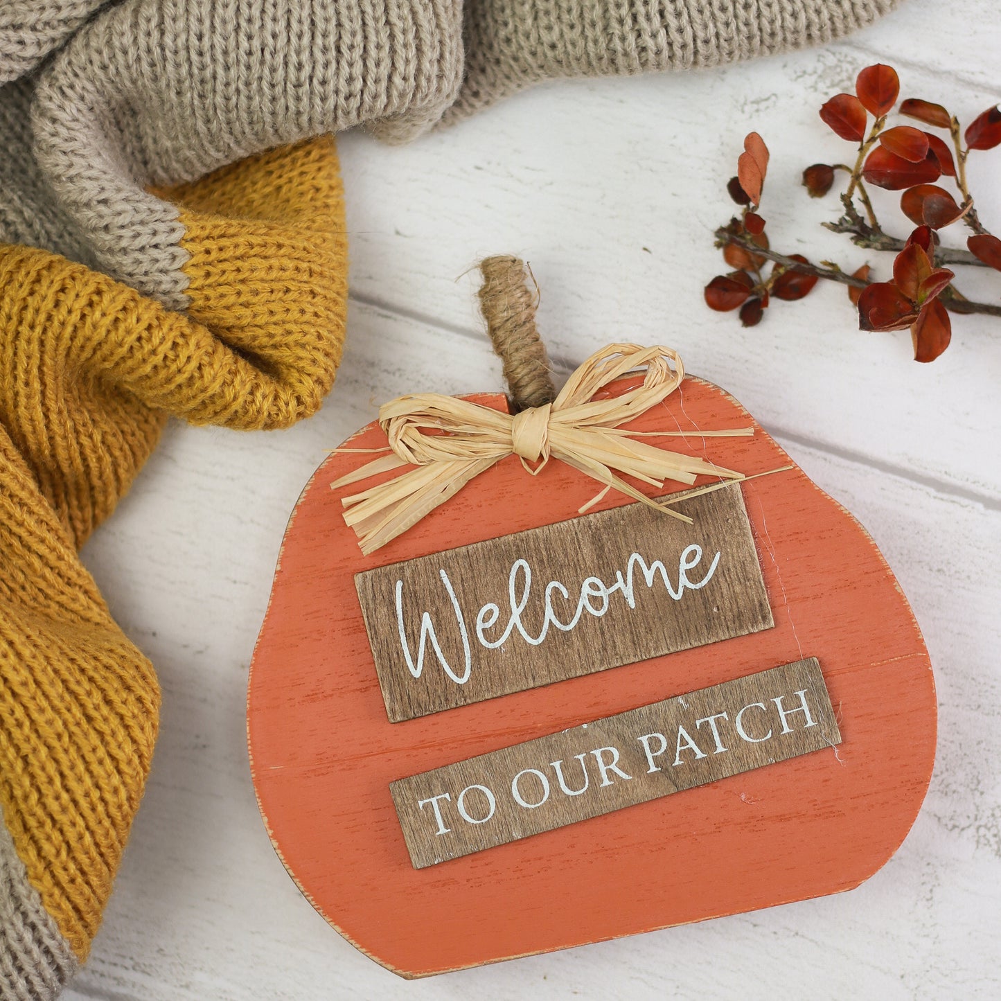 'Welcome to our Patch' Pumpkin