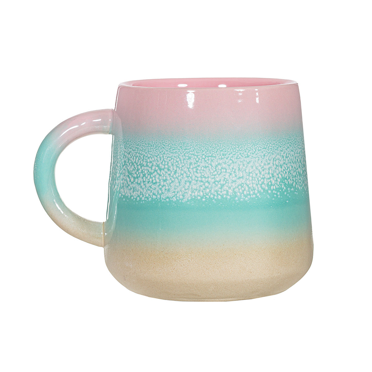 Mojave Glazed Pastel Ombre Mug - Pink and Green