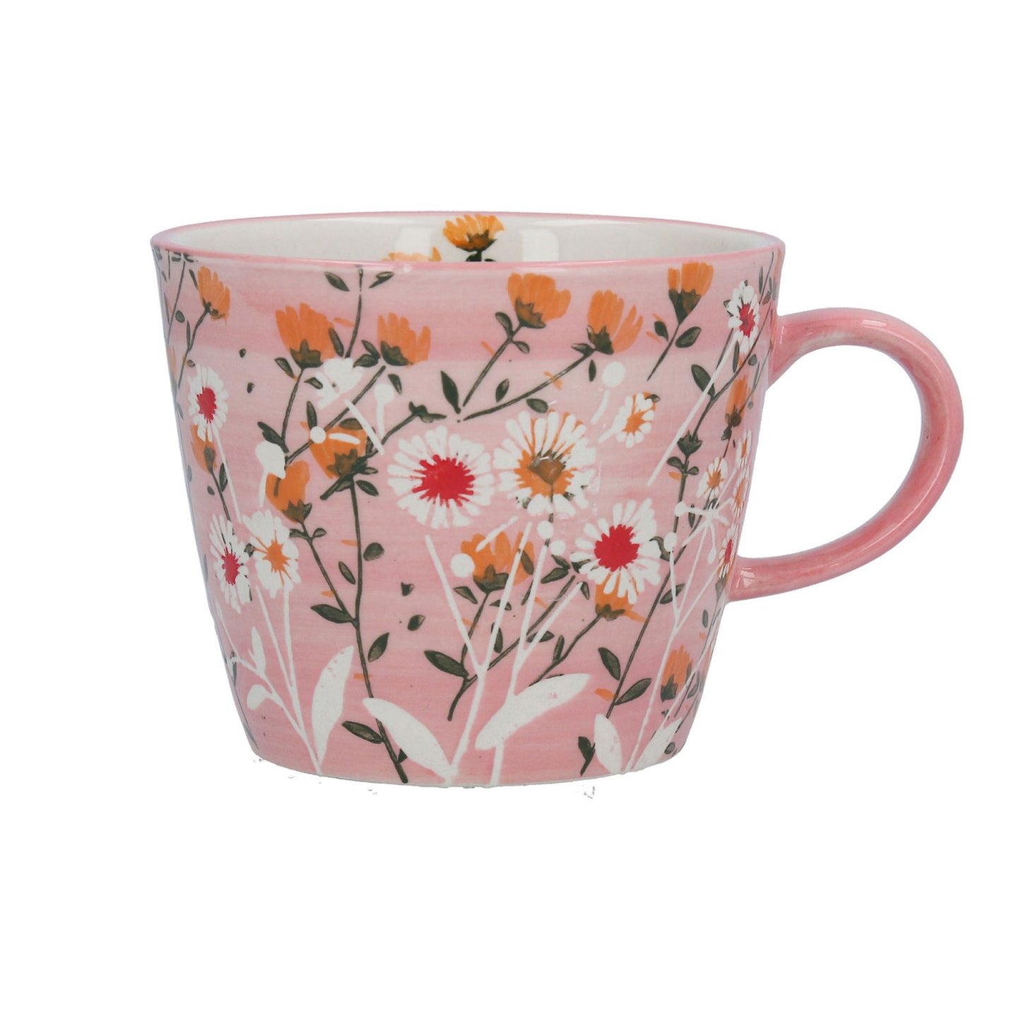 Pink Daisy Stoneware Mug