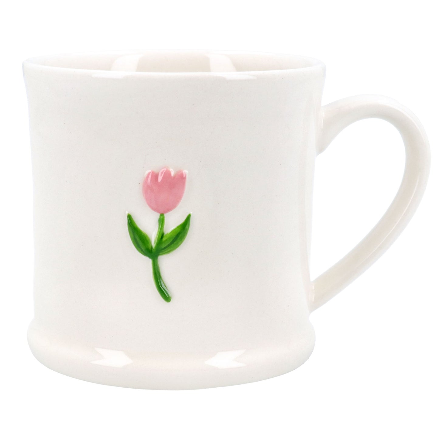 Pink Tulip Stoneware Mini Mug