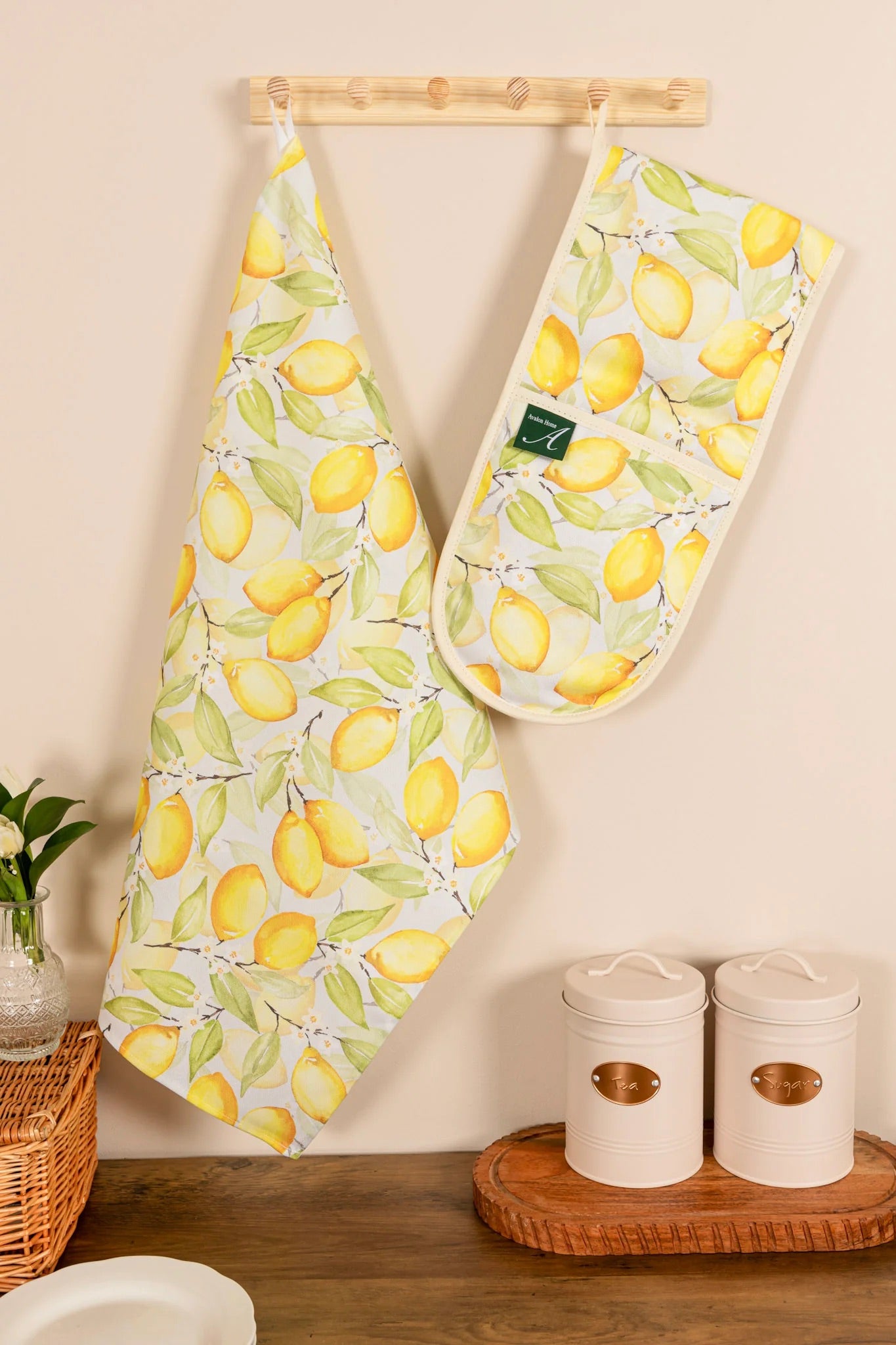 Summer Lemon Double Oven Glove