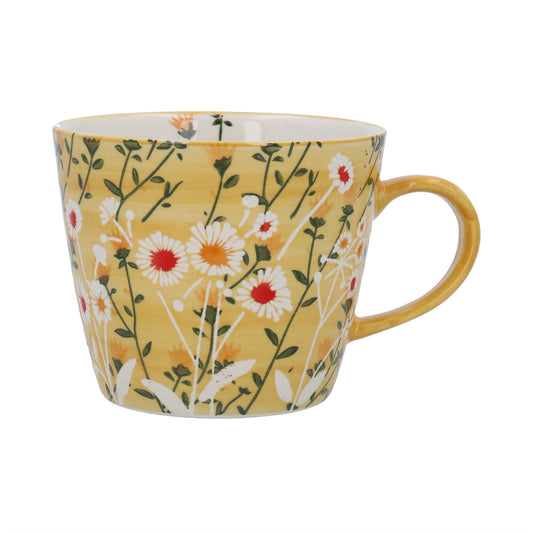 Yellow Daisy Stoneware Mug