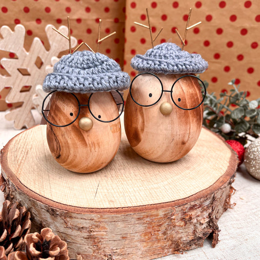 Wooden Figure in Glasses - Small