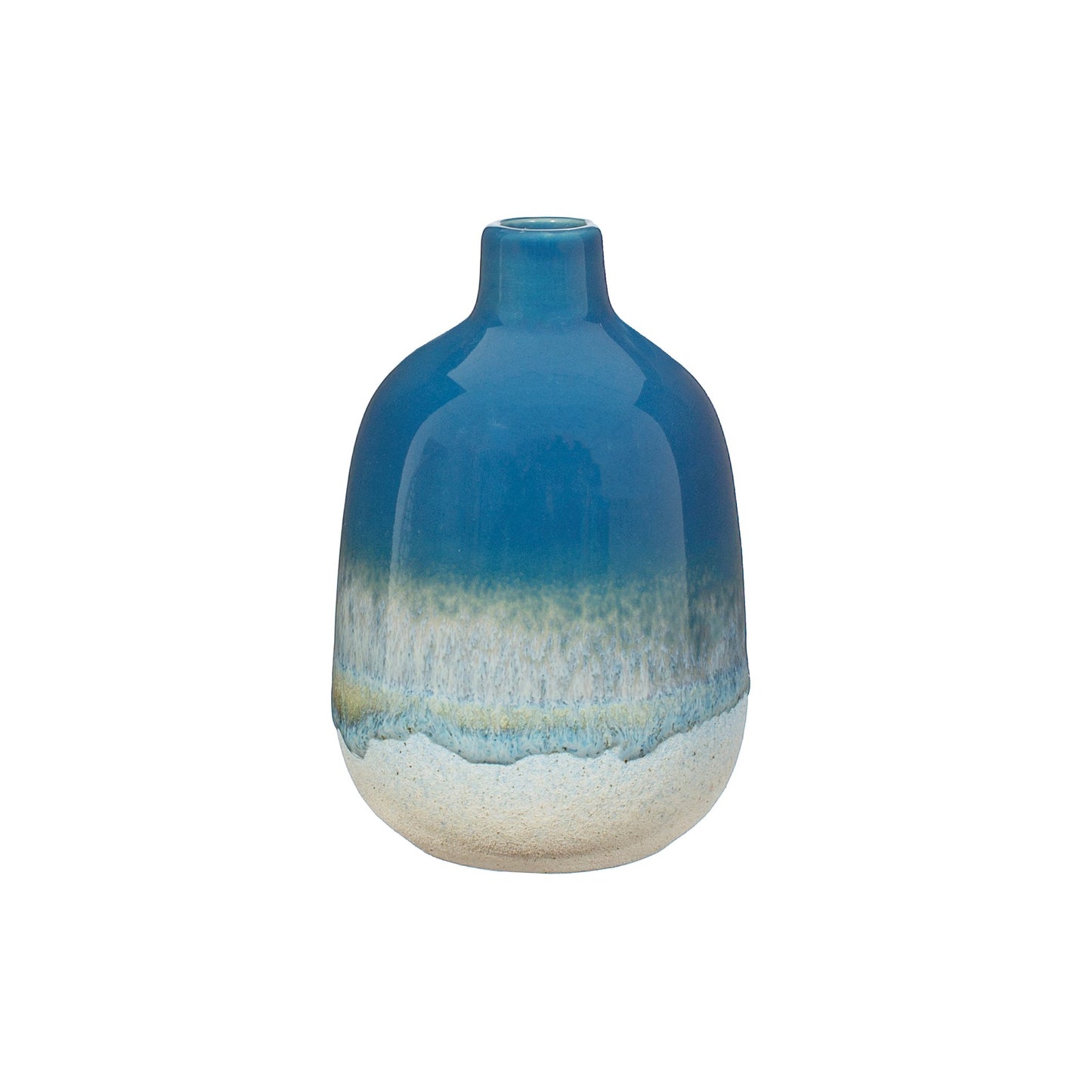 Mojave Glazed Bud Vase - Blue