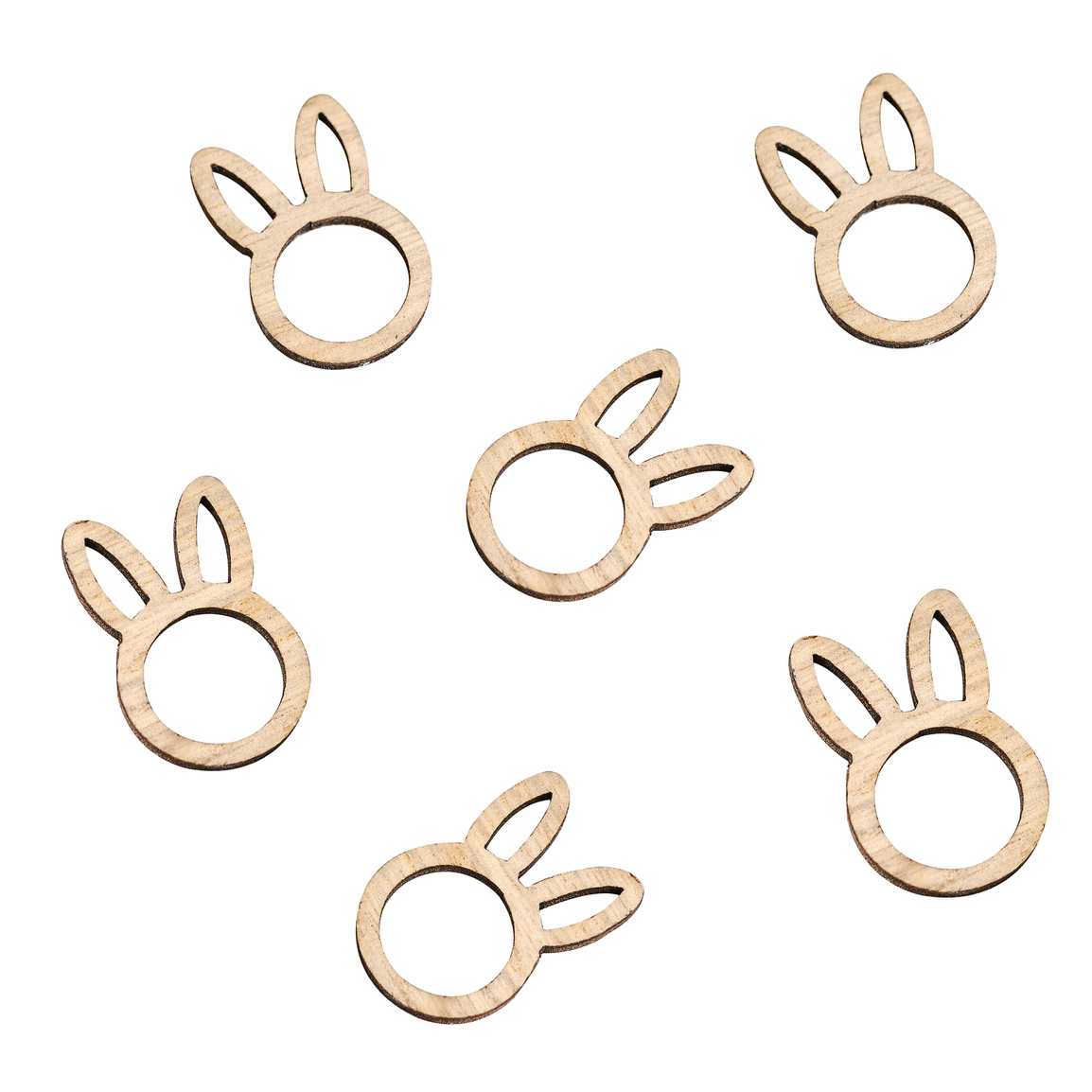 Wooden Easter Bunny Table Confetti