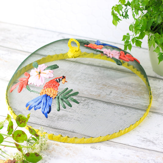 Floral Bird Mesh Food Cover