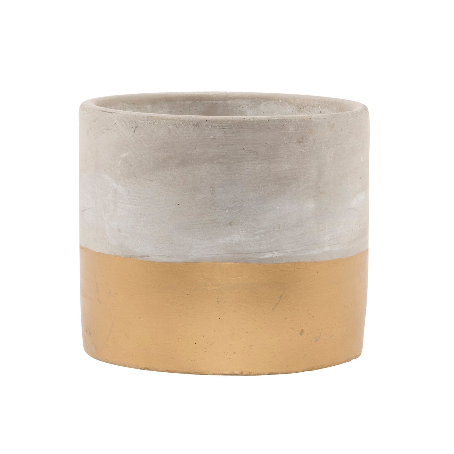Gold Dipped Cement Planter