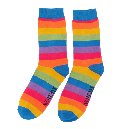 Mr Heron Chunky Rainbow Striped Socks