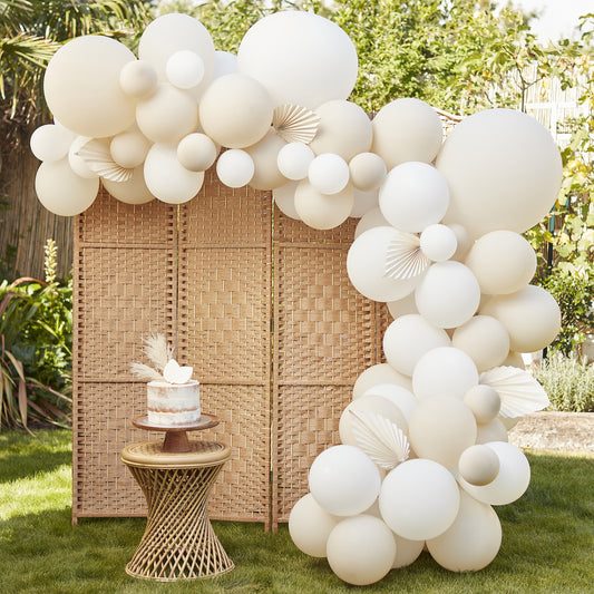 Nude and White Balloon Arch Kit