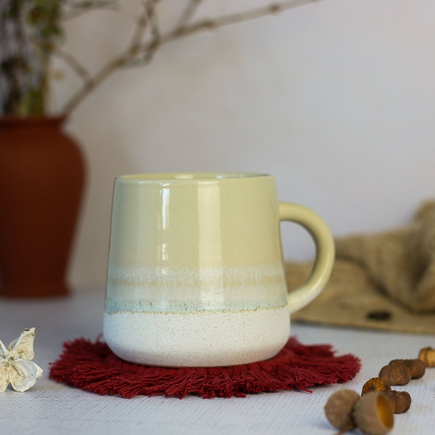 Mojave Glazed Mug - Cream