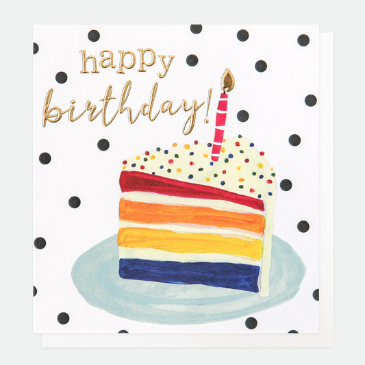 Happy Birthday Polka Dot Cake Card