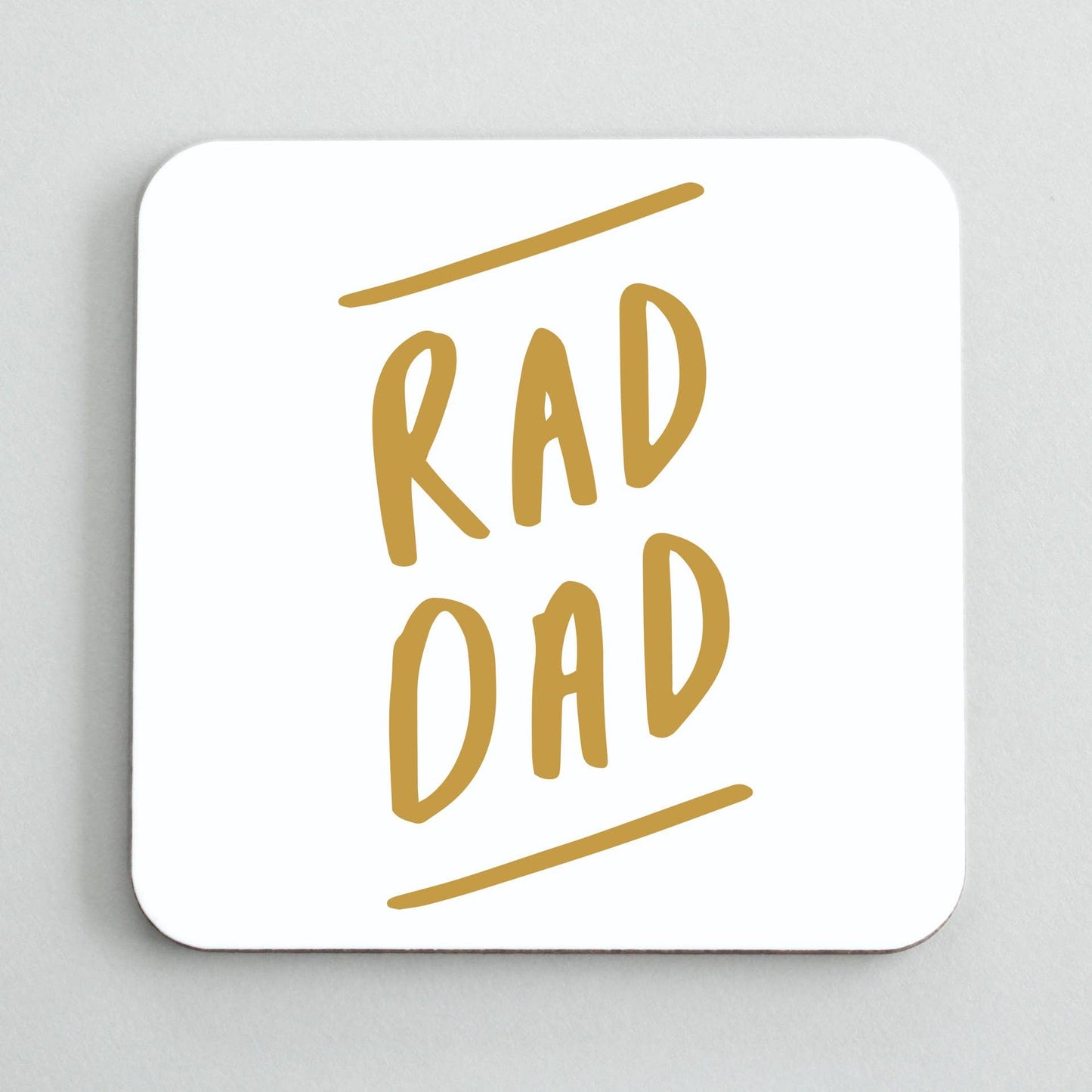 Rad Dad Square Drink Coaster