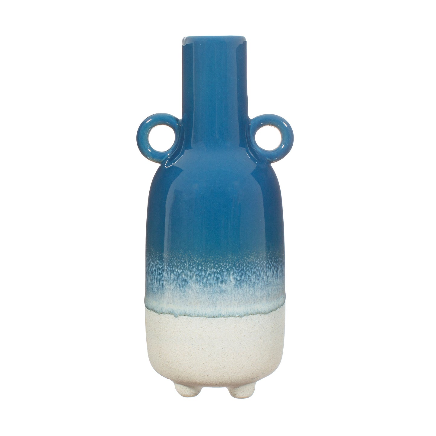 Blue Ombre Vase with a white background